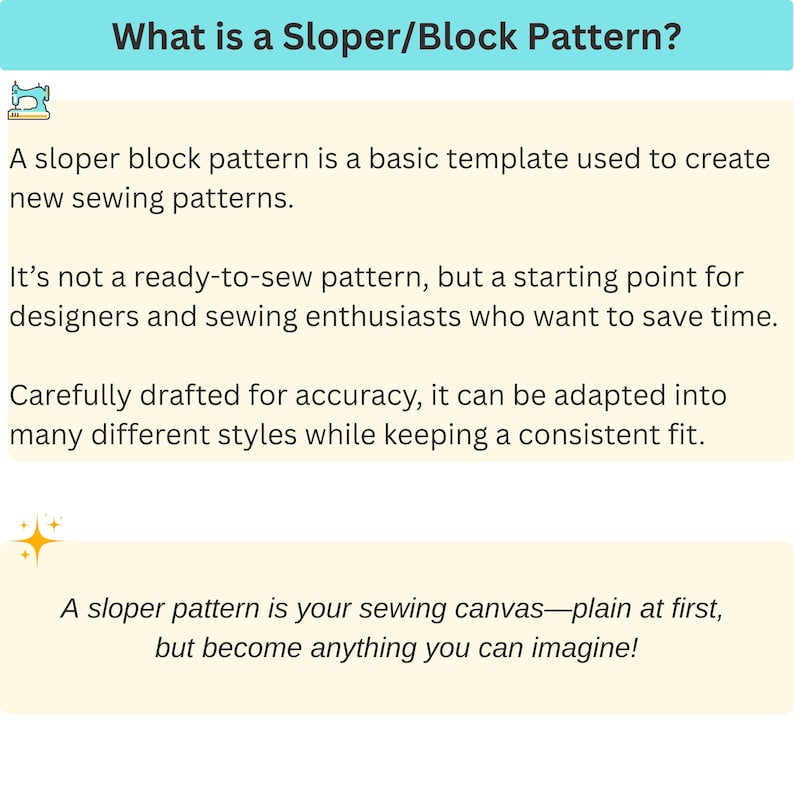 Women's Sheath Dress Sewing Pattern: Woven Sloper Block (XS–6X) (PDF ...