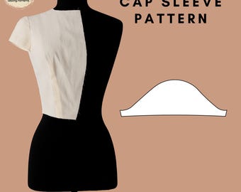 Cap Sleeve Sewing Pattern: Add-on for Woven (XS–6X) (PDF Pattern)