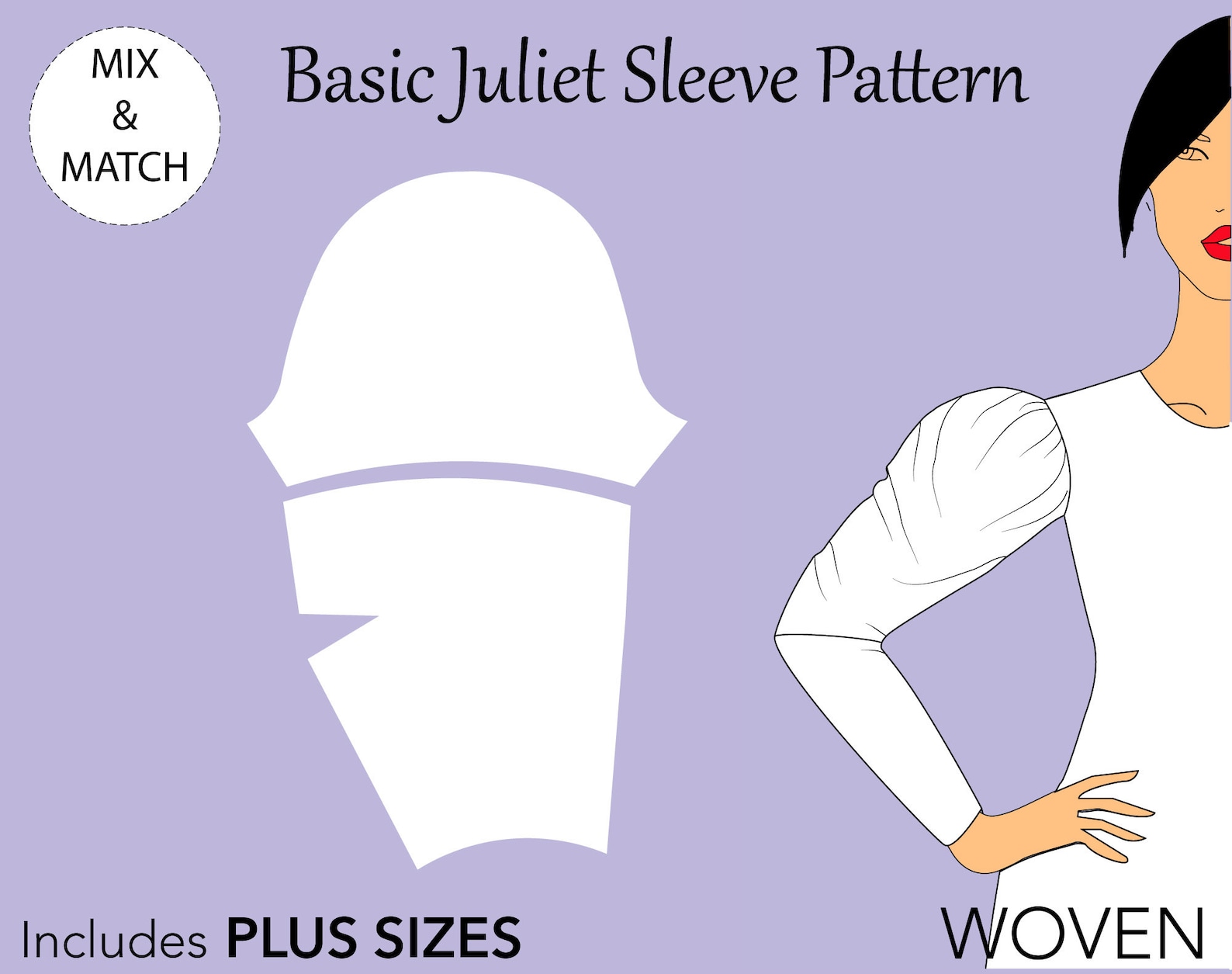 Womens Basic Juliet Sleeve Pattern juliet sleeve dress Etsy Italia