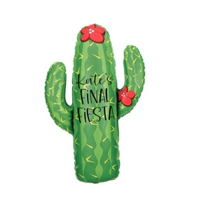 Custom Cactus Balloon - Personalized Fiesta Balloon - Final Fiesta - Fiesta Bachelorette Party - Fiesta Decorations - Bachelorette Balloons