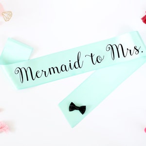 Mermaid to Mrs. Sash - Mermaid Bride - Bride&#39;s Last Splash - Bride Gift - Bride to Be Sash - Bridal Shower Sash - Mermaid Bachelorette Party