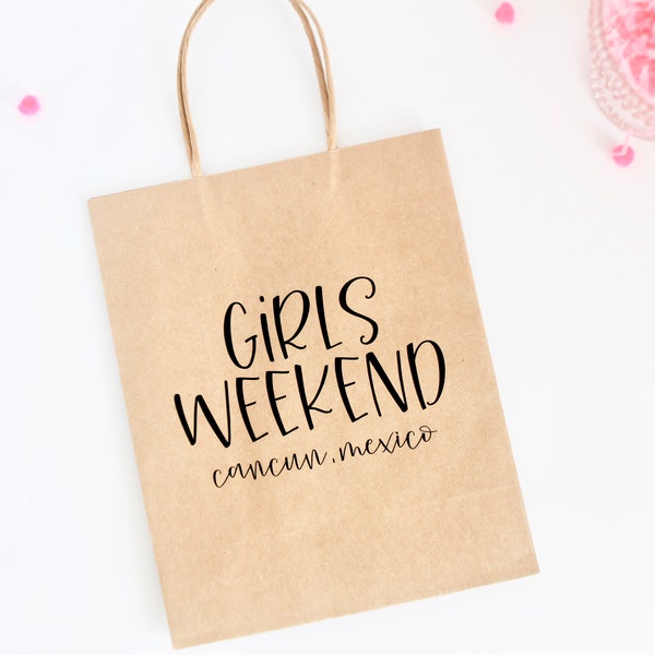 Girls Weekend Gift Bag - Girls Getaway - Gift Bag - Personalized Gift Bag - Custom Gift Bag - Girls Trip - Girls Trip Bag