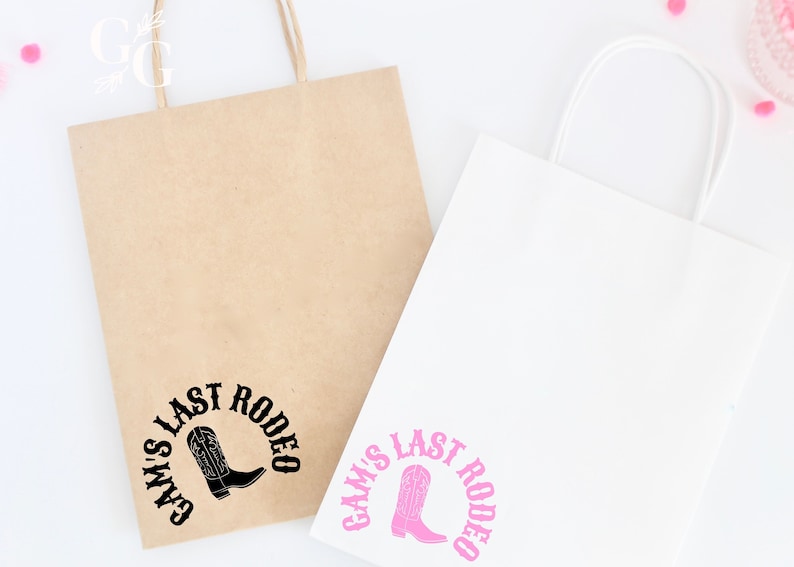 Personalized Gift Bag Last Rodeo Gift Bag Last Rodeo Bachelorette Nash Bash Gift Bag-Let's Go Girls-Bachelorette Party Gift Bag image 1