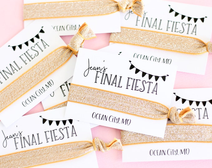 Final Fiesta Hair Tie Favor Custom Final Fiesta Hair Ties Etsy