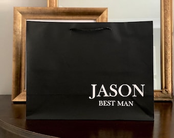 Personalized Gift Bag- Groomsman Gift Bag- Best Man Gift Bag-Bachelor Party Gift Bag-Bridesmaid Bag-Personalized Bag-Wedding Gift Bag