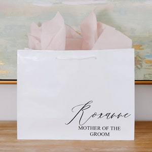 Personalized Gift Bag-Rose Gold Gift Bag Bridesmaid Gift Bag-Bachelorette Party Gift Bag-Bridesmaid Bag-Personalized Bag-Wedding Gift Bags image 9