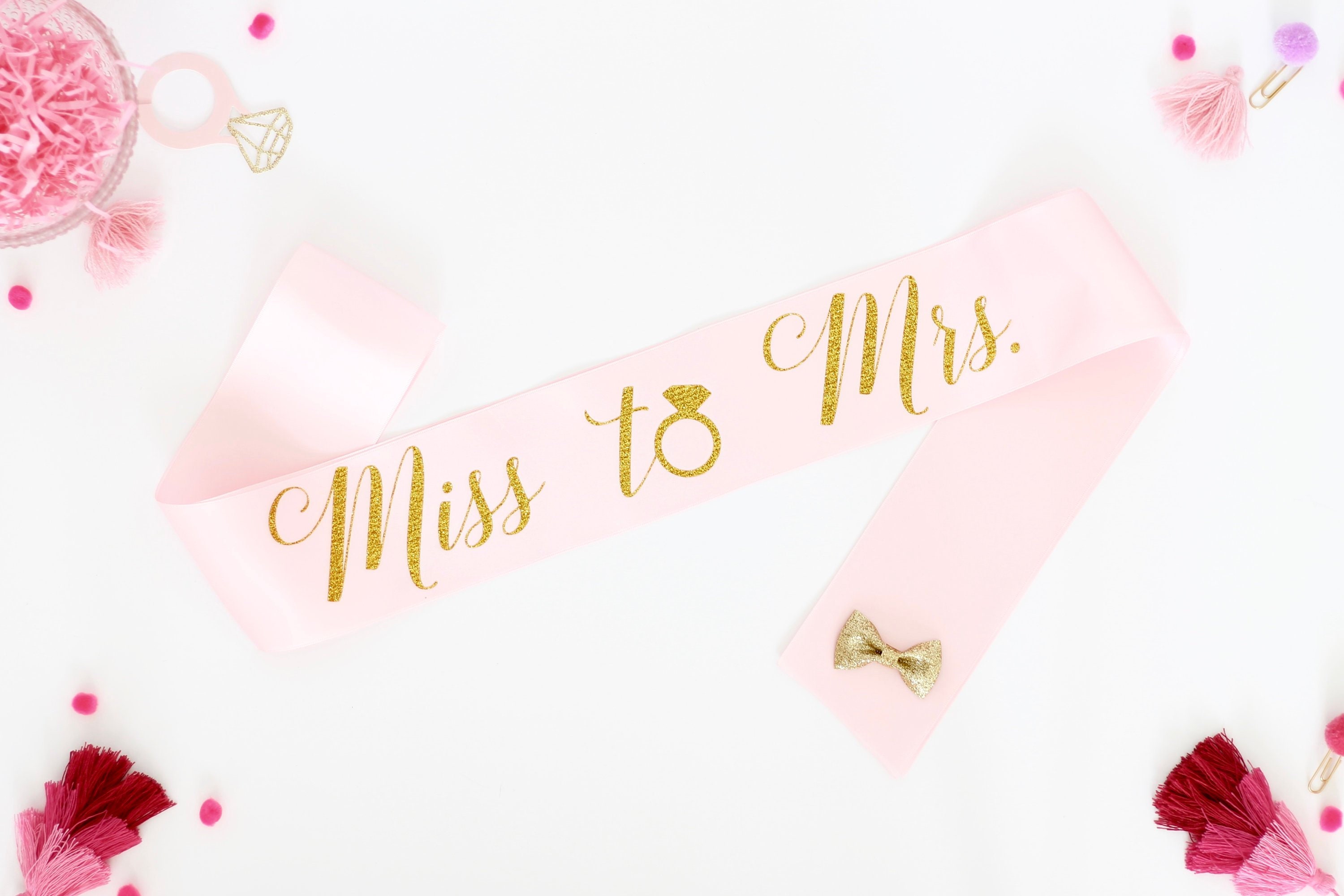 Miss To Mrs Bachelorette Sash Bachelorette Party Bride Etsy