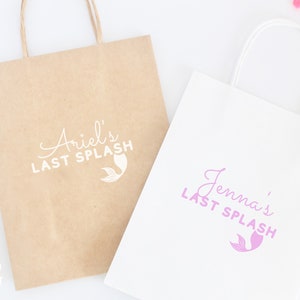 Last Splash Bachelorette Gift Bag-Mermaid Bachelorette-Gift Bag-Beach Bachelorette Party-Personalized Gift Bag-Last Splash Bachelorette