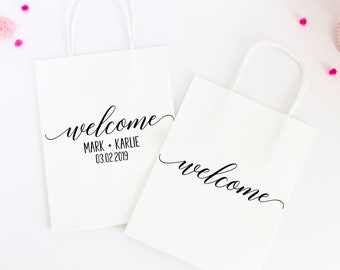 Welcome Gift Bag - Custom Gift Bag-Wedding Weekend Gift Bag-Welcome Party Bag-Out of Town Guest Bag - Personalized Bag- Wedding Gift Bag