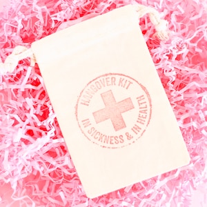 Hangover Kit Bag - Hangover Bachelorette Party Favor - Survival Kit -  Bachelorette Party - Muslin Bag - Hangover Pouch - Hangover