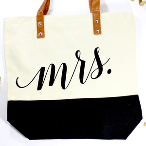 Mrs. Honeymoon Tote Bride Tote Mrs. Bag Honeymoon Bag Mrs. Tote Future Mrs Gift Bride Gift image 4