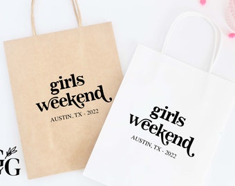 Girls Weekend Gift Bag - Girls Getaway - Gift Bag - Personalized Gift Bag - Custom Gift Bag - Girls Trip - Girls Trip Bag