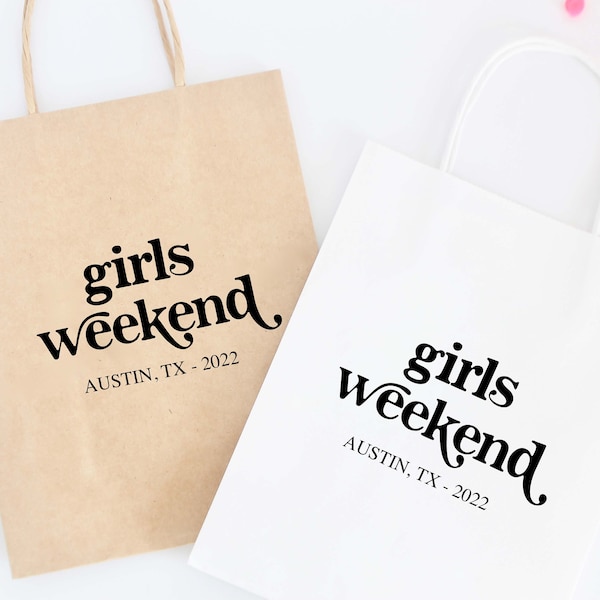 Girls Weekend Gift Bag - Girls Getaway - Gift Bag - Personalized Gift Bag - Custom Gift Bag - Girls Trip - Girls Trip Bag