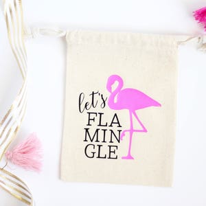 Flamingo Bachelorette Party Favor Let's Flamingle Hangover Kit Despedida de soltera Regalo de resaca Let's Flamingle-Flamingo Bachelorette imagen 1