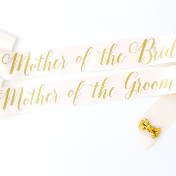 Mother of the Bride - Mother of the Groom Bachelorette Sashes in Font #3 - Bridal Party Gift - Bride Tribe - Bridesmaid - Bachelorette Party