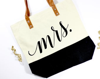 Mrs. Honeymoon Tote - Bride Tote - Mrs. Bag - Honeymoon Bag - Mrs. Tote - Future Mrs Gift - Bride Gift