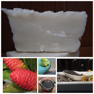 Awapuhi Ginger Solid Shampoo Bar - Organic - Naked - 100% Natural Bath Bar - Zingiber Zerumbet - Zero Waste - Body Bar