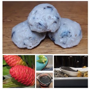 Organic Awapuhi Travel Shampoo and Body Bars - Hibiscus Mint - 100% Natural Bath Bars - Zingiber Zerumbet - Zero Waste