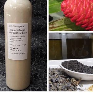 Bio Awapuhi Ginger Kräuterconditioner - 110 ml - Seidiger Satin Awapuhi Conditioner - Vegane Seidenproteid-Peptide - Zingiber Zerumbet