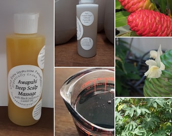 Awapuhi Deep Scalp - All Natural Hair Treatment - Restore and Repair - Awapuhi Ginger Juice - Jamaican Black Castor Oil - Natural Hair Care