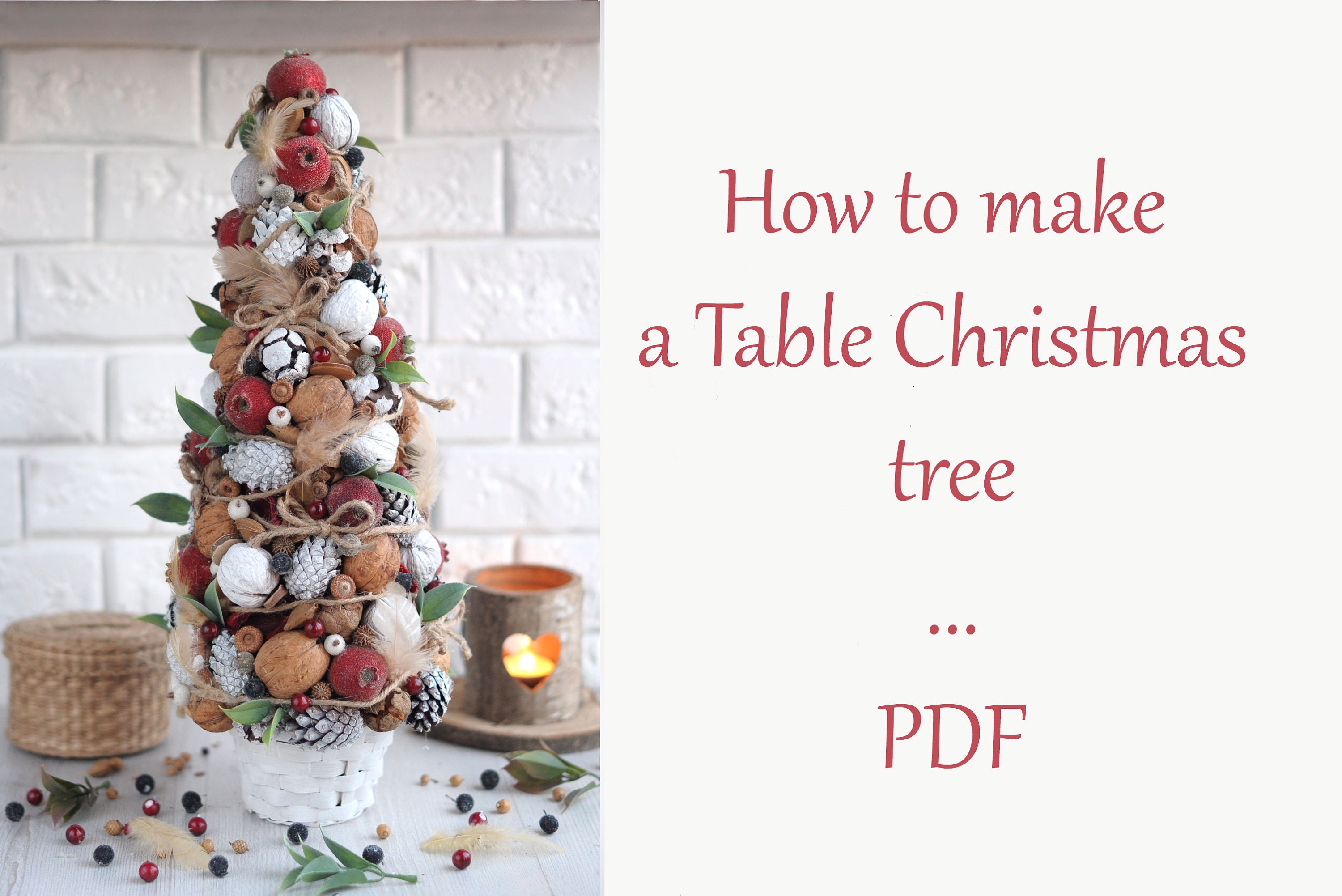 How To Make Table Christmas Tree Diy Christmas Tree Home Etsy