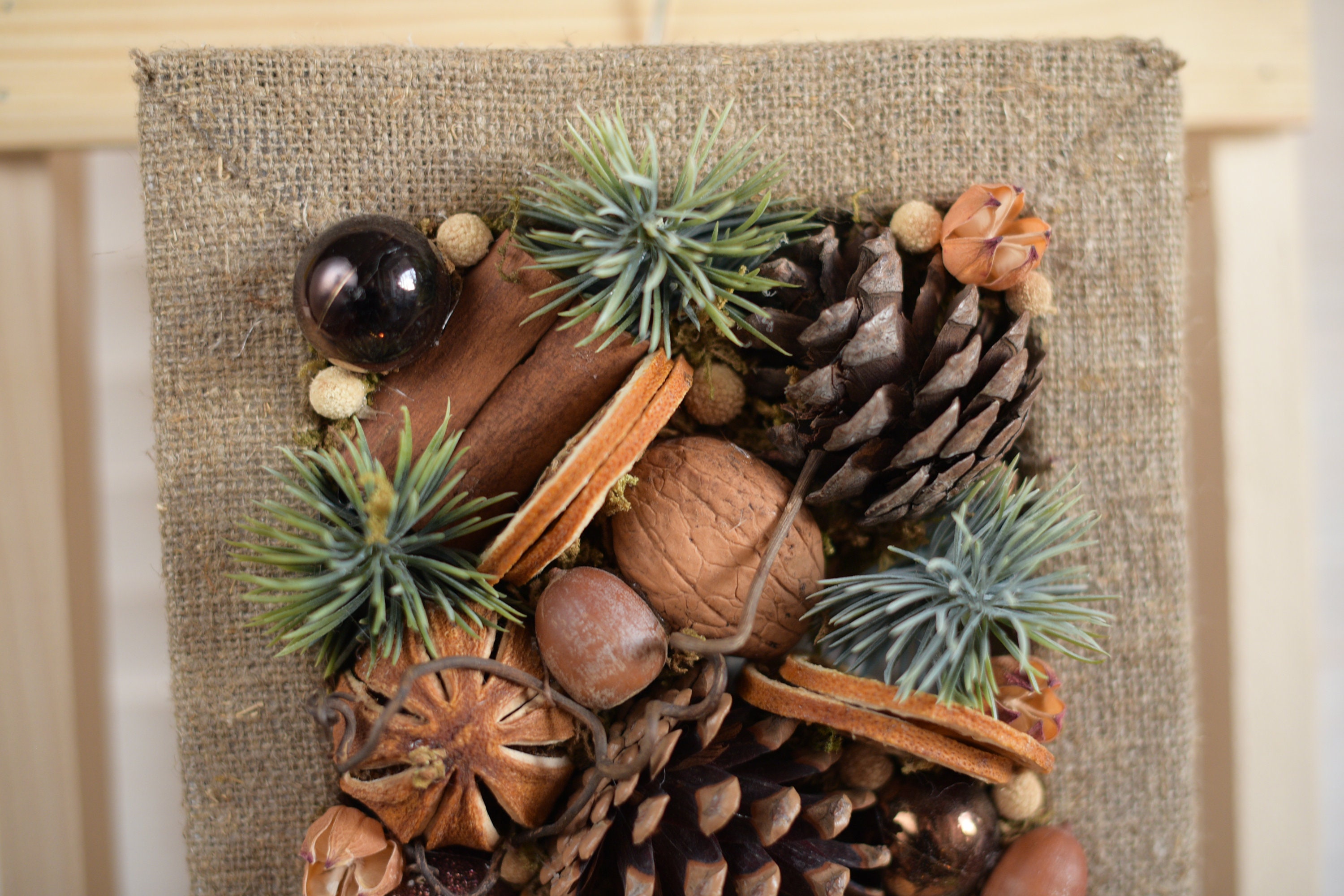 Christmas Wall Decor Rustic Natural Wall Decor Dry Flowers Etsy Canada