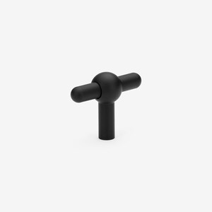 May include: Black T-shaped cabinet knob with a round ball in the center.