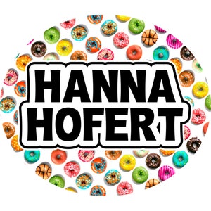 Donut Labels | Personalized Labels | Camp Labels | Clothing Labels | Personalized | School Labels | Machine Washable | Waterproof