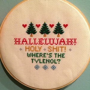 National Lampoon's Christmas Vacation Clark Griswold monologue cross-stitch pattern