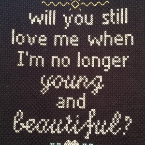 Lana Del Rey Young and Beautiful cross-stitch pattern image 2