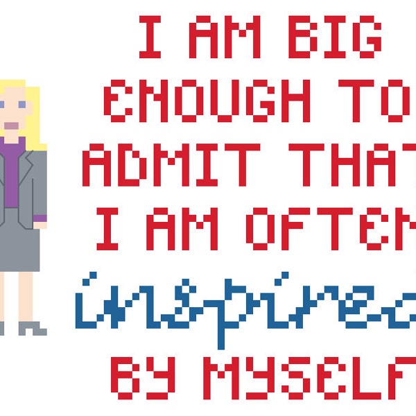 Leslie Knope cross-stitch pattern