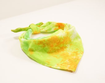 Citrus Tie Dye Dog Bandana: Handmade Cotton Bandana