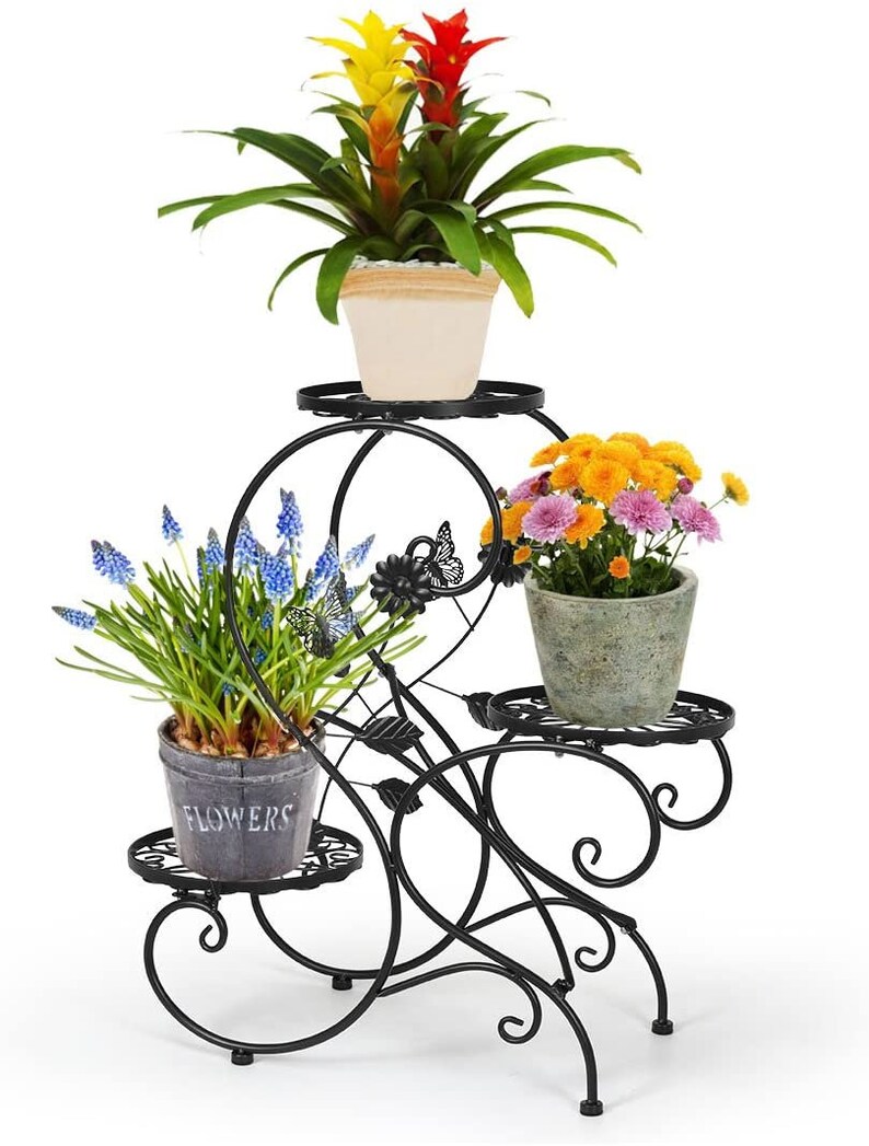 3 Tier Tall Plant Outdoor Flower Stand Flower Pot Holder Etsy