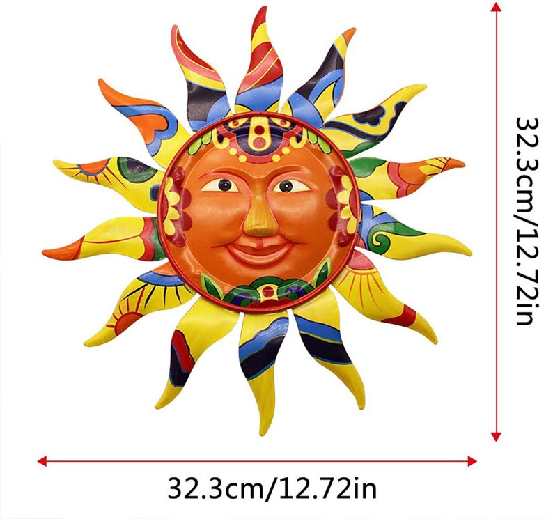 Metal Sun Sculpture Wall Art Colorful Handmade and Etsy