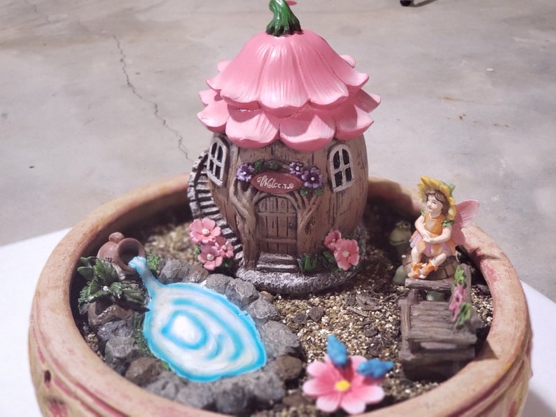 Miniature Fairy Garden Sculpture Statues House Gardening Decor Etsy