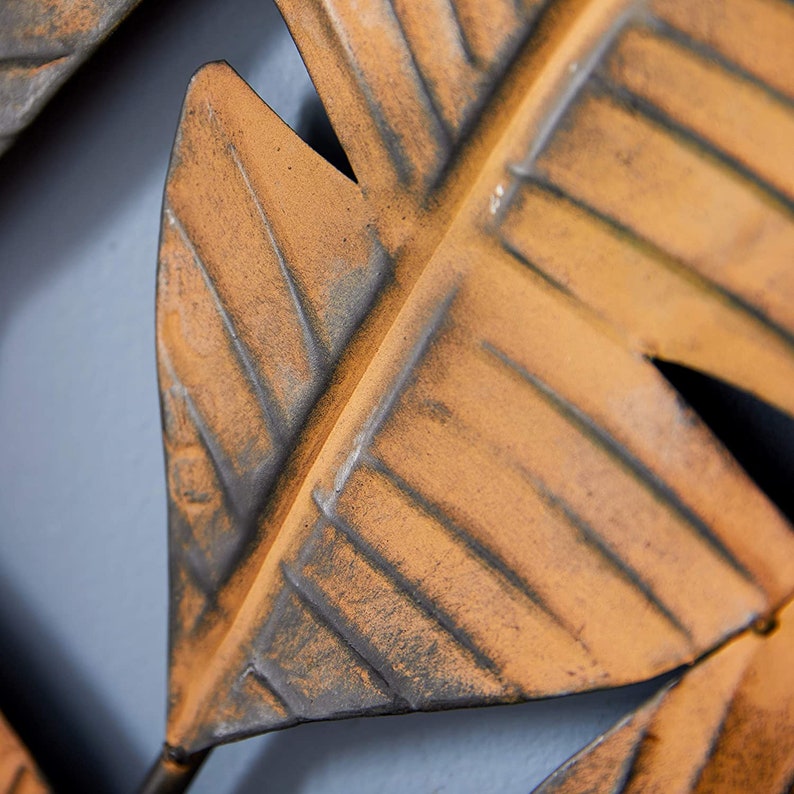 Rustic Metal Palm Leaf Wall Decor Etsy