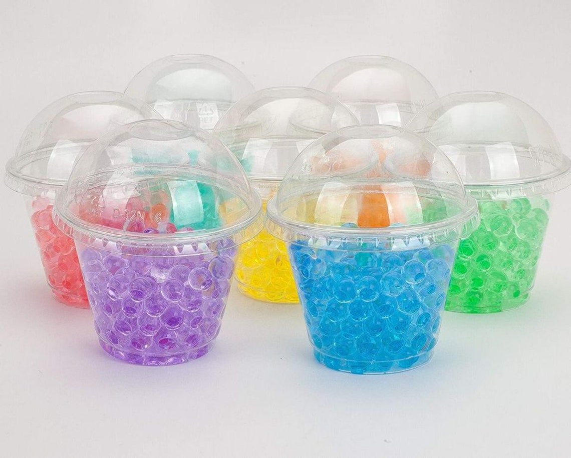 Clear Plastic Cups With Dome Lids No Hole 25sets BPA Free Etsy