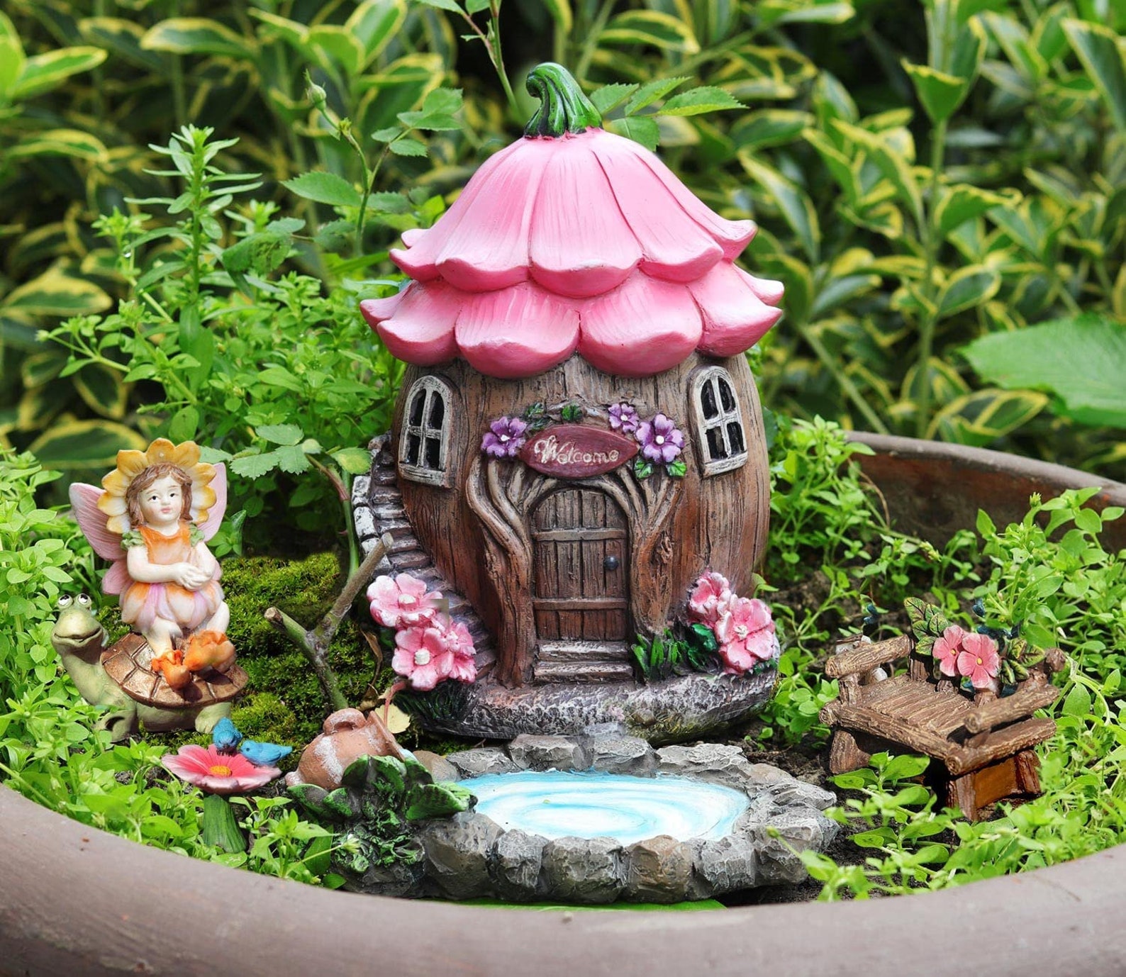 Miniature Fairy Garden Sculpture Statues House Gardening Decor Etsy