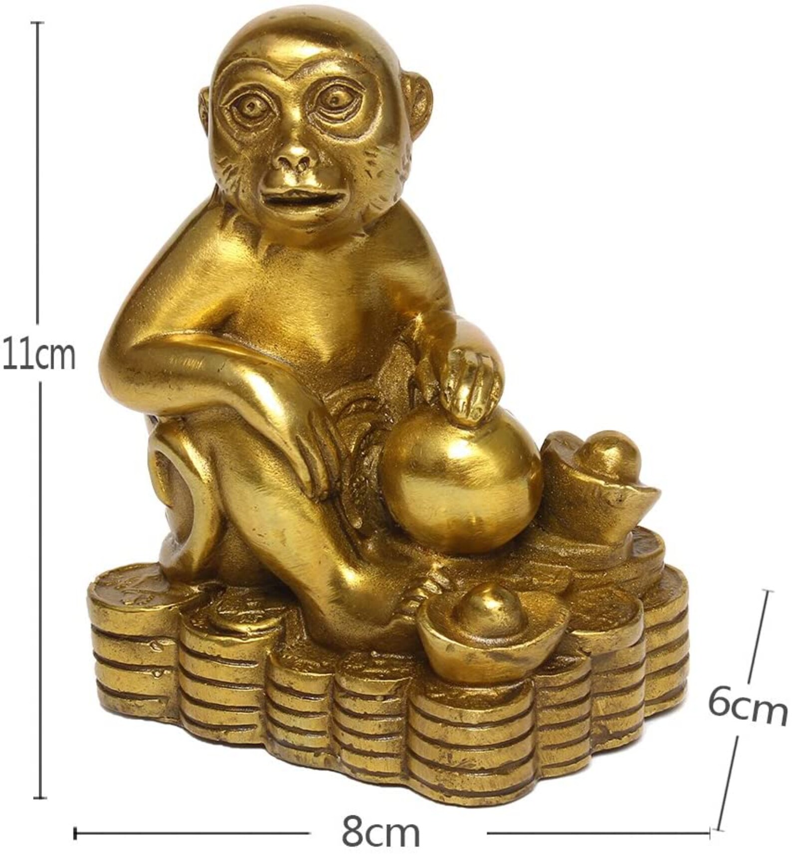 Zodiac Brass Monkey Statue Handmade Collectibles Figurine Etsy