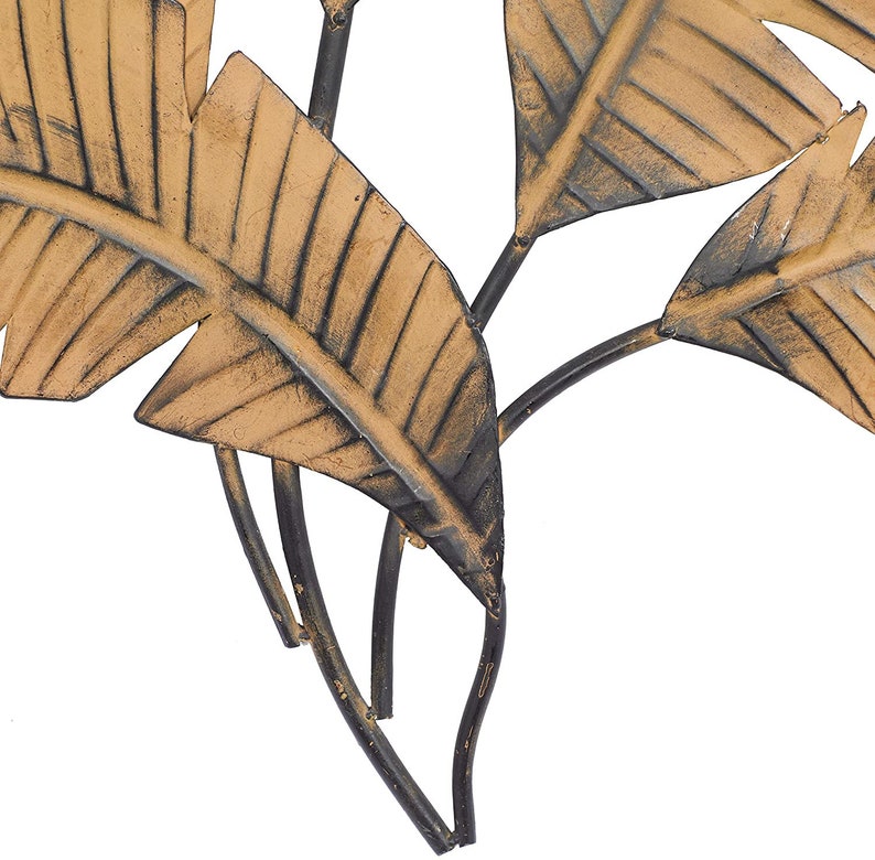 Rustic Metal Palm Leaf Wall Decor Etsy