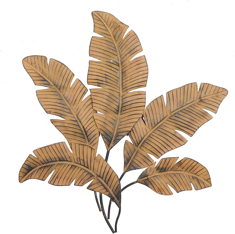 Rustic Metal Palm Leaf Wall Decor Etsy