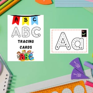 Alphabet Tracing Cards, Letter Tracing, Letter of the Alphabet Worksheets, Preschool Flashcards Printable, ABC Cards, Preschool Curriculum