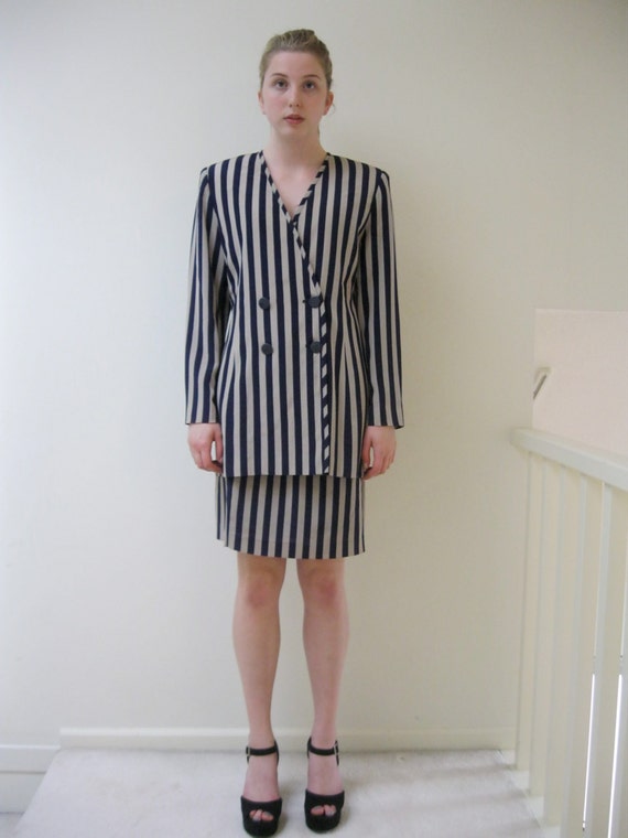 Vintage two piece women's suit / Two piece / Power