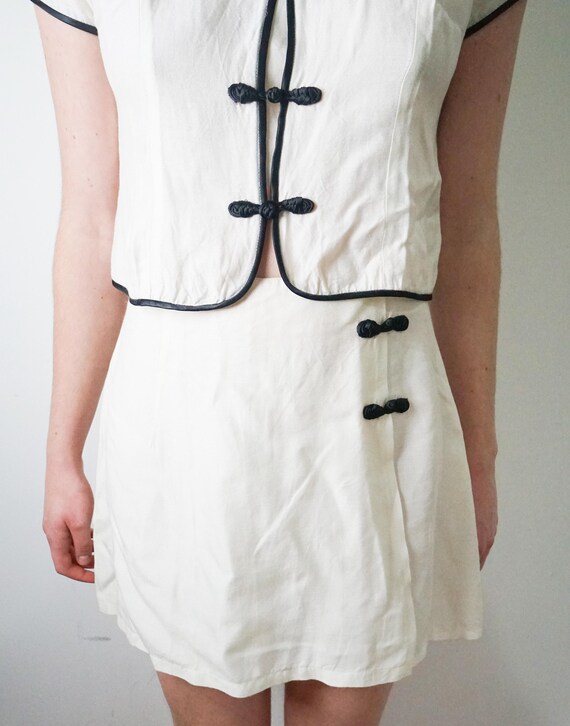 retro two piece outfit