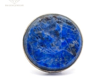 Ancient Afghan Natural Lapis lazuli Ring  size 9 collectors piece