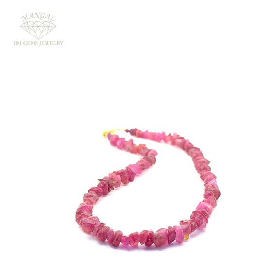 Natural Un cut Rough Ruby necklace - image 3