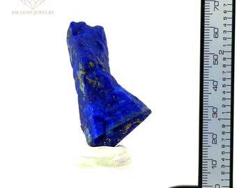 金色の黄鉄鉱を含むインクブルーのラピスラズリ標本、アフガニスタン産