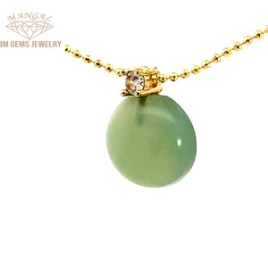 Handmade Green Jade Pendant Necklace