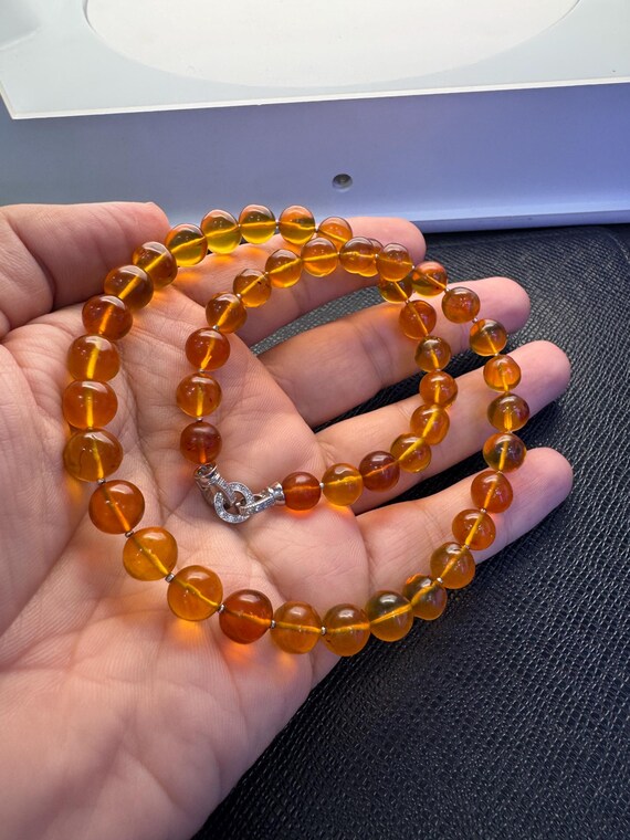Amber Necklace. Natural Amber Beads Premium Grade 21.9 Grams