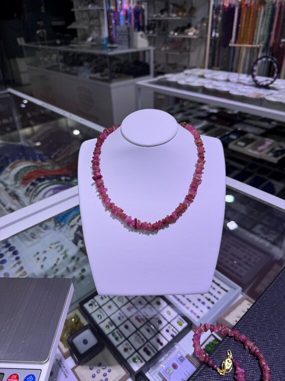 Natural Un cut Rough Ruby necklace - image 7